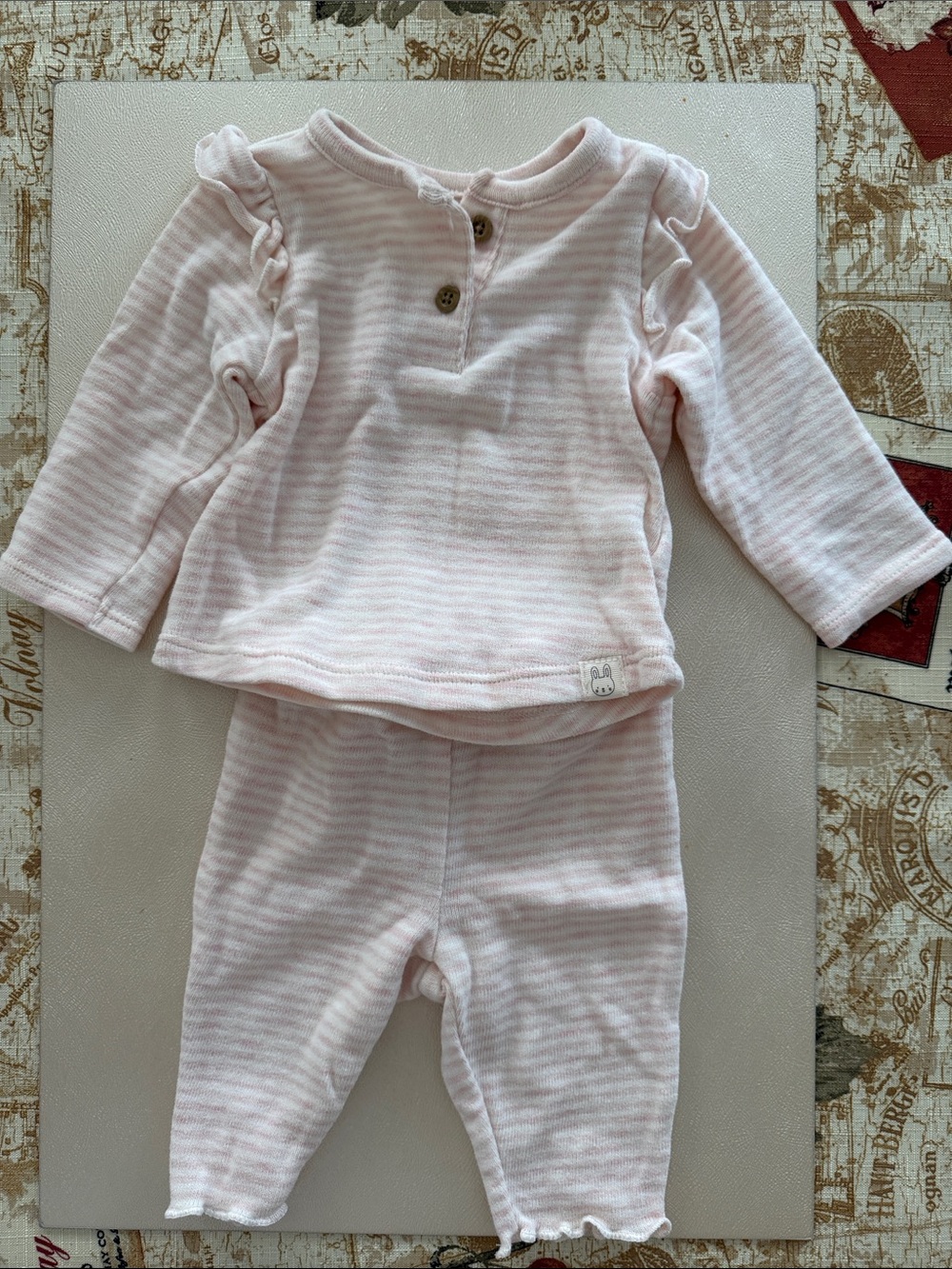 Carter's Light Pink Stripe Baby Matching Set